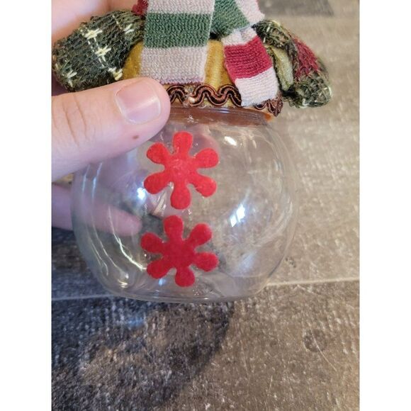 Plush Snowman mini container Xmas decor - Picture 3 of 5